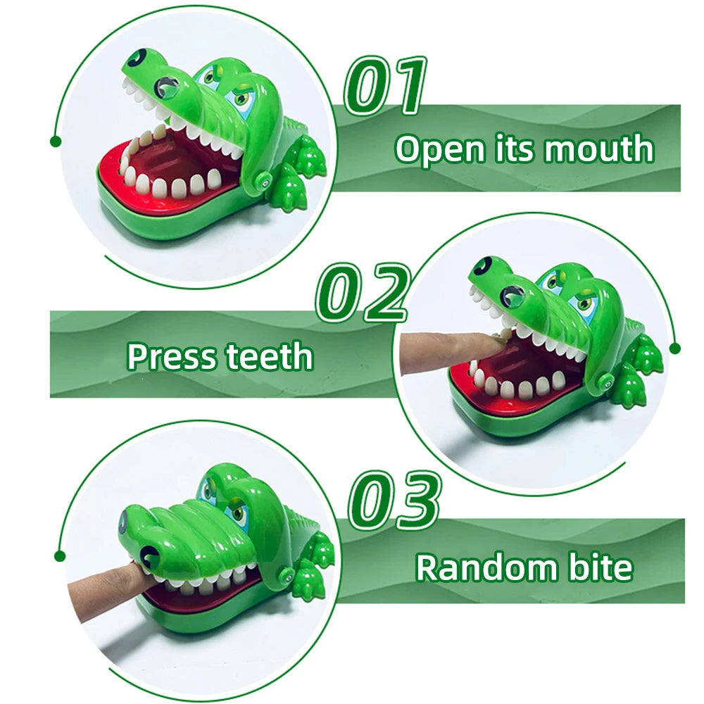 Brinquedos de dentes de crocodilo para crianças, mordidas de crocodilo, dedos, reação, treinamento, novidade, jogo de sorte para crianças, truque, brinquedo de descompressão