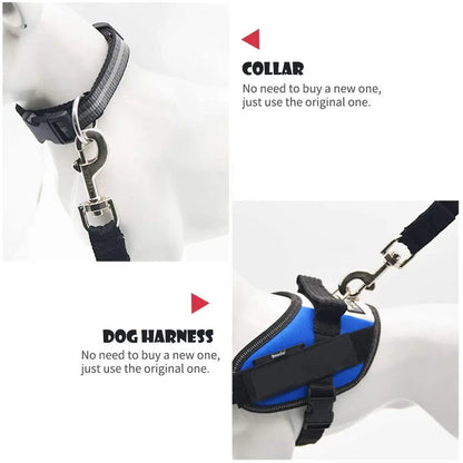 Cinto de segurança ajustável para cães e gatos, assento para animais de estimação, arnês para cães, clipe de chumbo, alavanca de segurançaog Collars Dog Accessoires