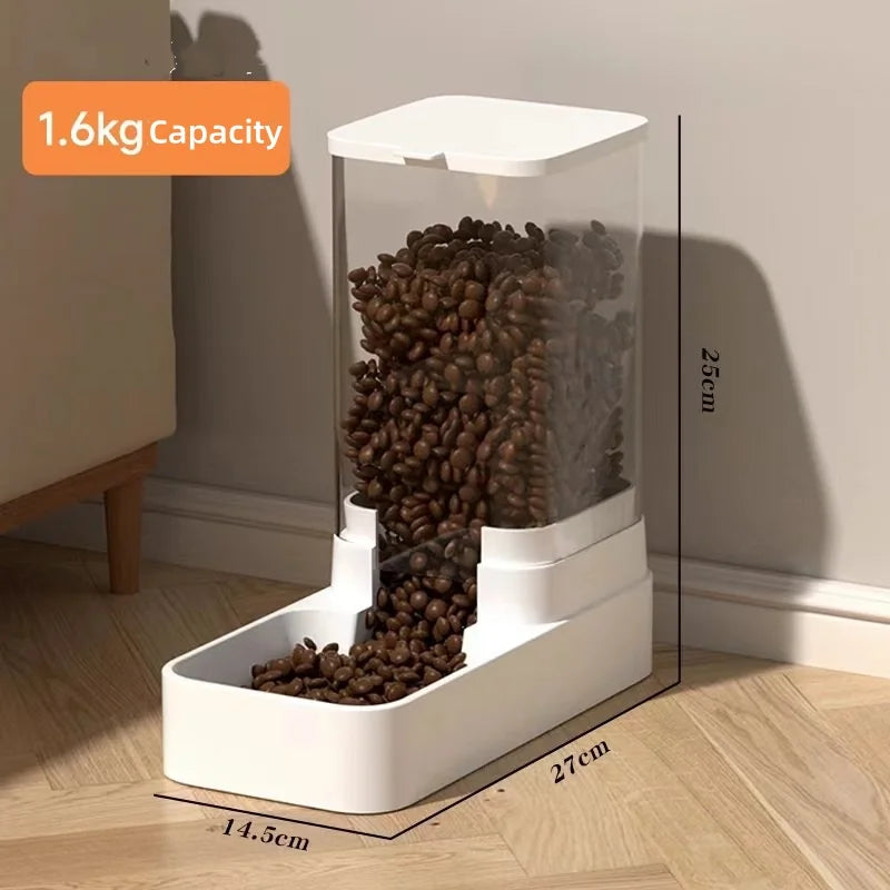 Alimentador para cães e gatos, dispensador automático de água para gatos e gatos, alimentador por gravidade, recipiente para armazenamento de alimentos