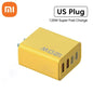 Carregador rápido XIAOMI 120W Tipo-C PD Carregador de carregamento rápido Adaptador de carregador USB 3.0 de carga rápida para iPhone Samsung e Xiaomi